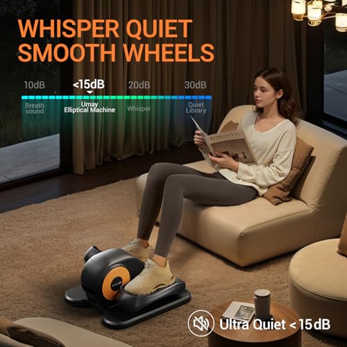 Under Desk Elliptical Machine, Portable Seated Leg Exerciser with Remote Z85620