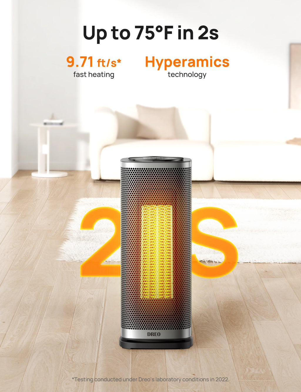 1500W Ceramic Space Heater for Indoor Use, Oscillating, with Thermostat and Remote Y6540