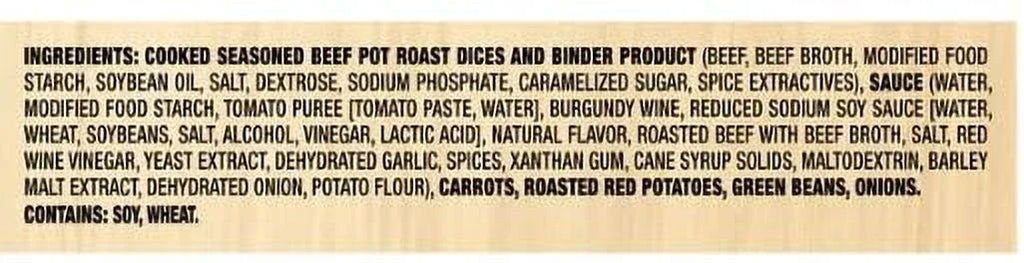 Beef Pot Roast Frozen Meal, 9 oz, Pack of 10 S1733