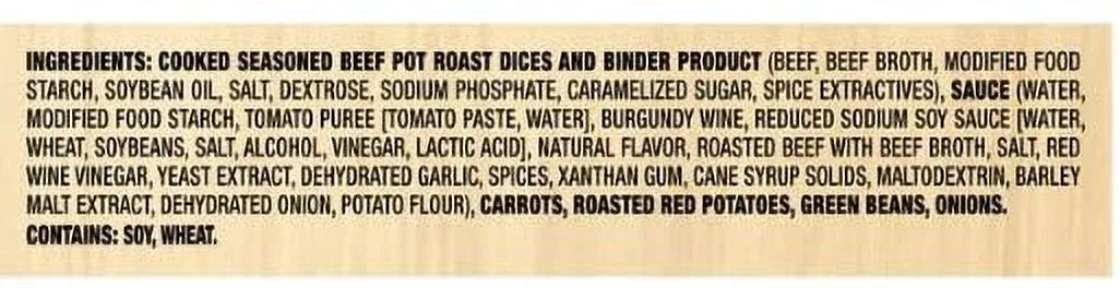 Beef Pot Roast Frozen Meal, 9 oz, Pack of 10 S1733