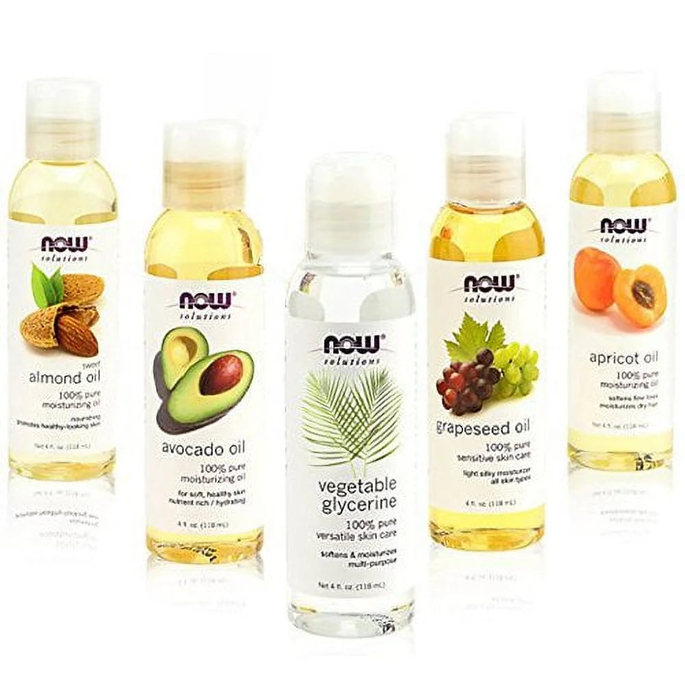 Carrier Oil Gift Set with Almond, Grapeseed, Avocado, Apricot & Vegetable Glycerine, 4 Oz R90013