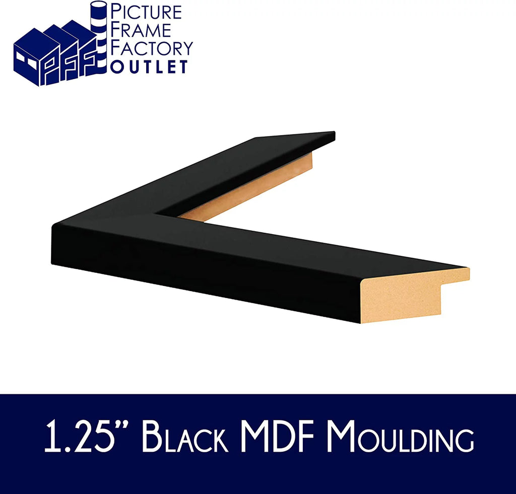 14.25x19.5 Picture Frame for Puzzles, Photos, Artwork - Black MDF with Plexiglass T6583