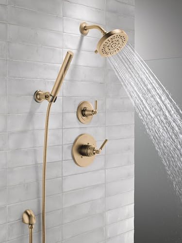 3-Setting Gold Shower System with Handheld Spray and Valve Kit W14555