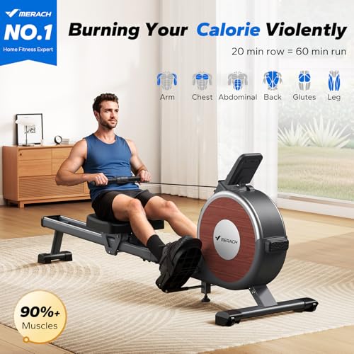 Magnetic Rowing Machine for Home, 16 Levels, Quiet Resistance, 350lbs Capacity Z5255