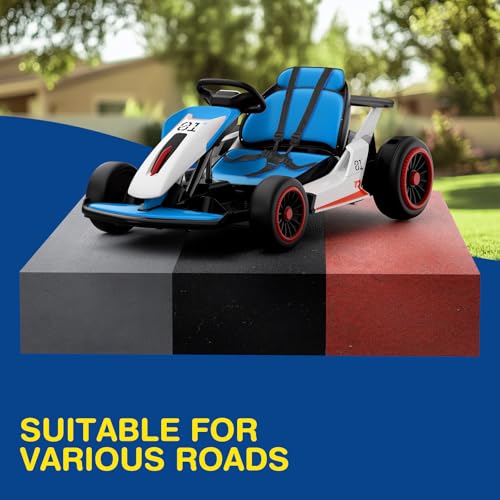 24V Electric Go Kart for Big Kids with 5-Point Safety Belt I93490