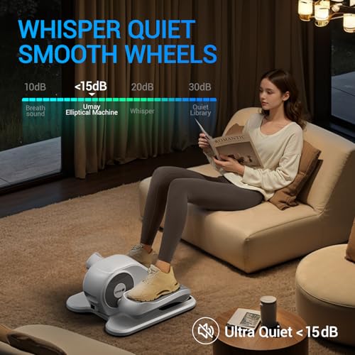 Under Desk Elliptical Machine, Portable Seated Leg Exerciser with Remote Z85620