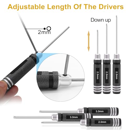RC Car Tool Kit Hex Screwdriver Set with Pliers and Wrench for 1/8 1/10 RC Repair U339