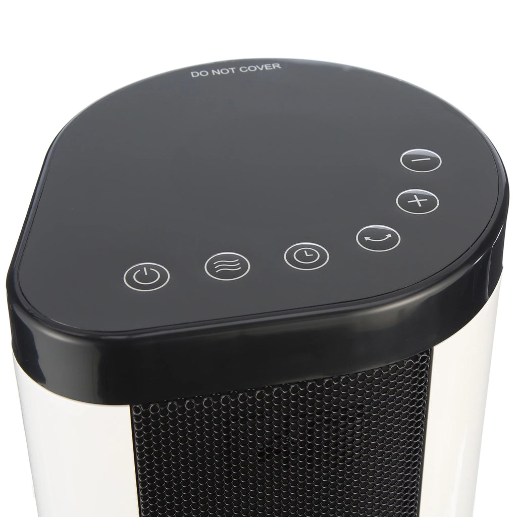 22" 1500W Ceramic Tower Space Heater with Remote, White Y6147
