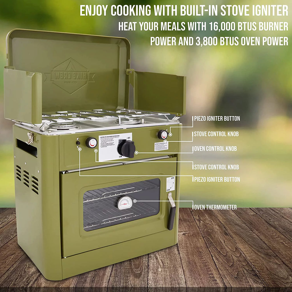 2 Burner Portable Propane Camping Stove with Carry Bag Y322358