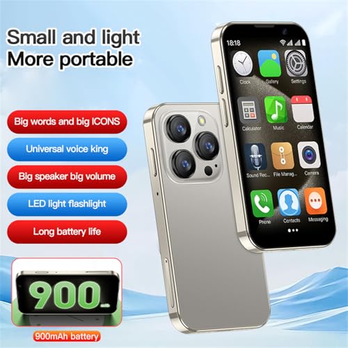 3G Mini Smartphone 3.0 Inch WiFi GPS Quad Core Android 8.1 Slim Body HD Camera Dual SIM 2GB RAM 16GB ROM Light Blue N593465