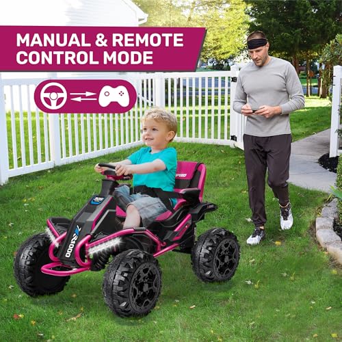 24V 4x4 Ride On Toy for Big Kids, 4x200W Motors, 5MPH, Parent Remote, Wide Seat, Green X884766