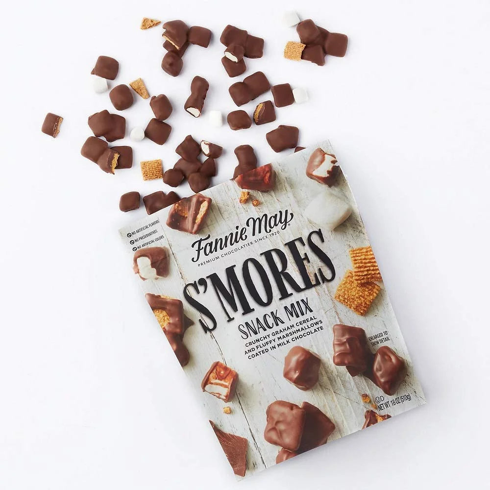 S'mores Snack Mix, Milk Chocolate Covered Mini Marshmallows and Graham Cereal, 18oz Bag L917923