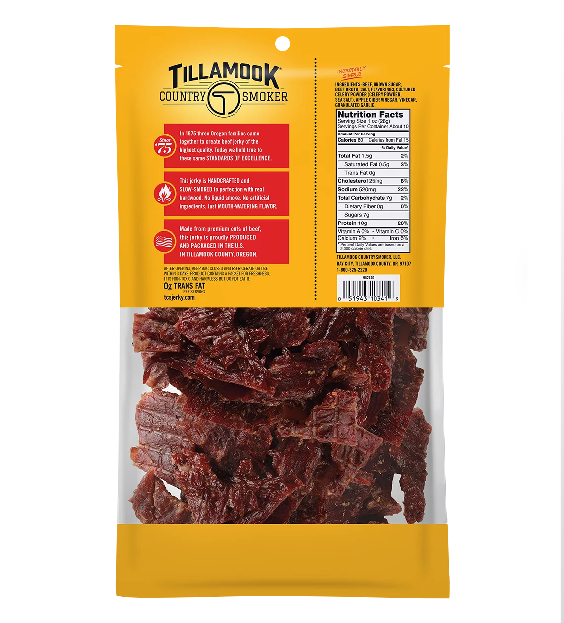 Beef Jerky, 10 Oz Pouch U72063