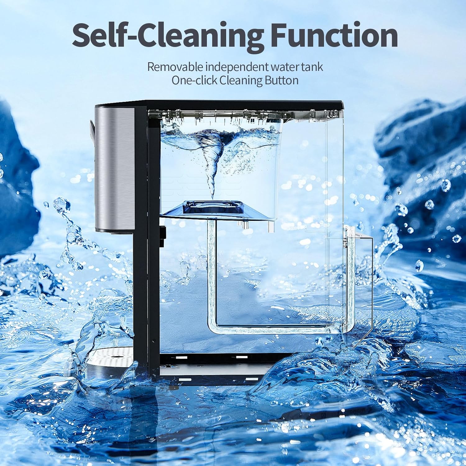 Countertop Nugget Ice Maker with Self-Cleaning R1337