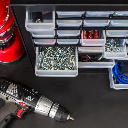 Screw Tool Organizer Small Parts Cabinet Chest, 44-Drawer Hardware Storage, Black S931