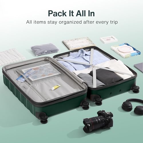 3 Piece Hardside Expandable Luggage Set with TSA Lock Spinner Wheels L24758