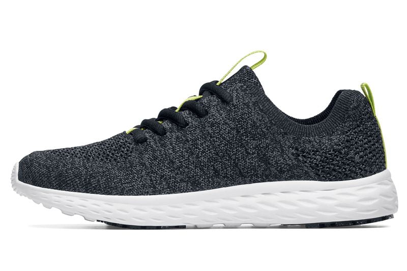 Women's Slip Resistant Work Shoes, Water Resistant, Black/Grey R39104