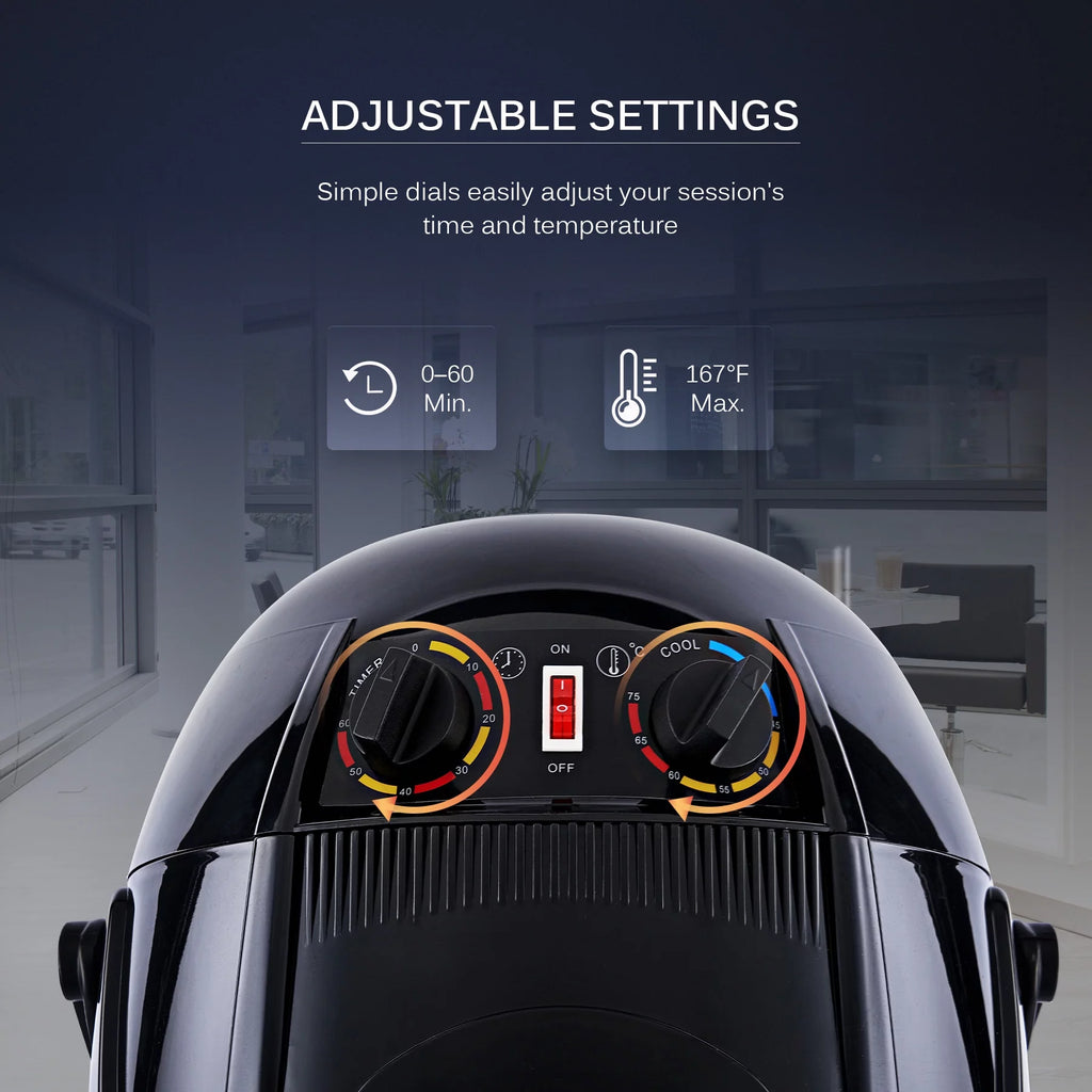 Professional Salon Stand Up Hood Hair Dryer, 1300 Watts, Black N5486