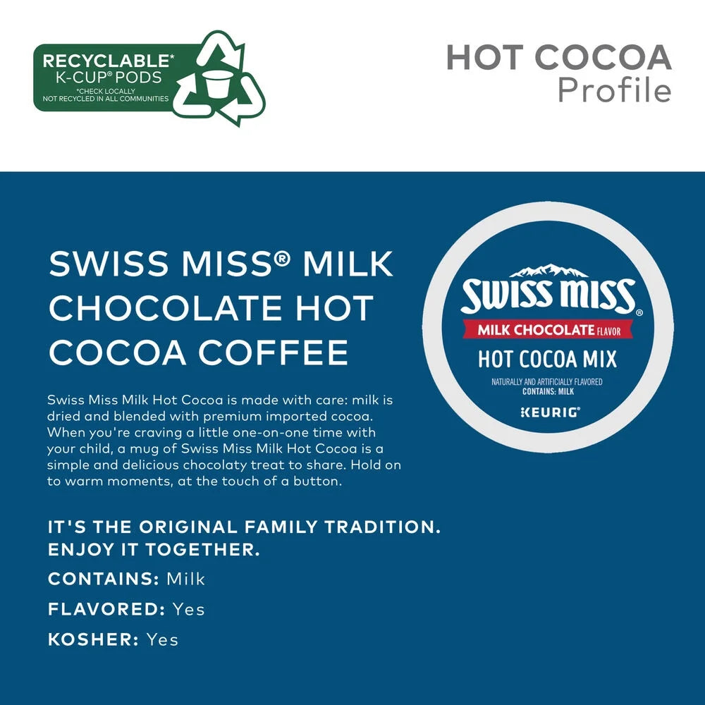 Hot Cocoa Single-Serve Pods, 22 Count K91100
