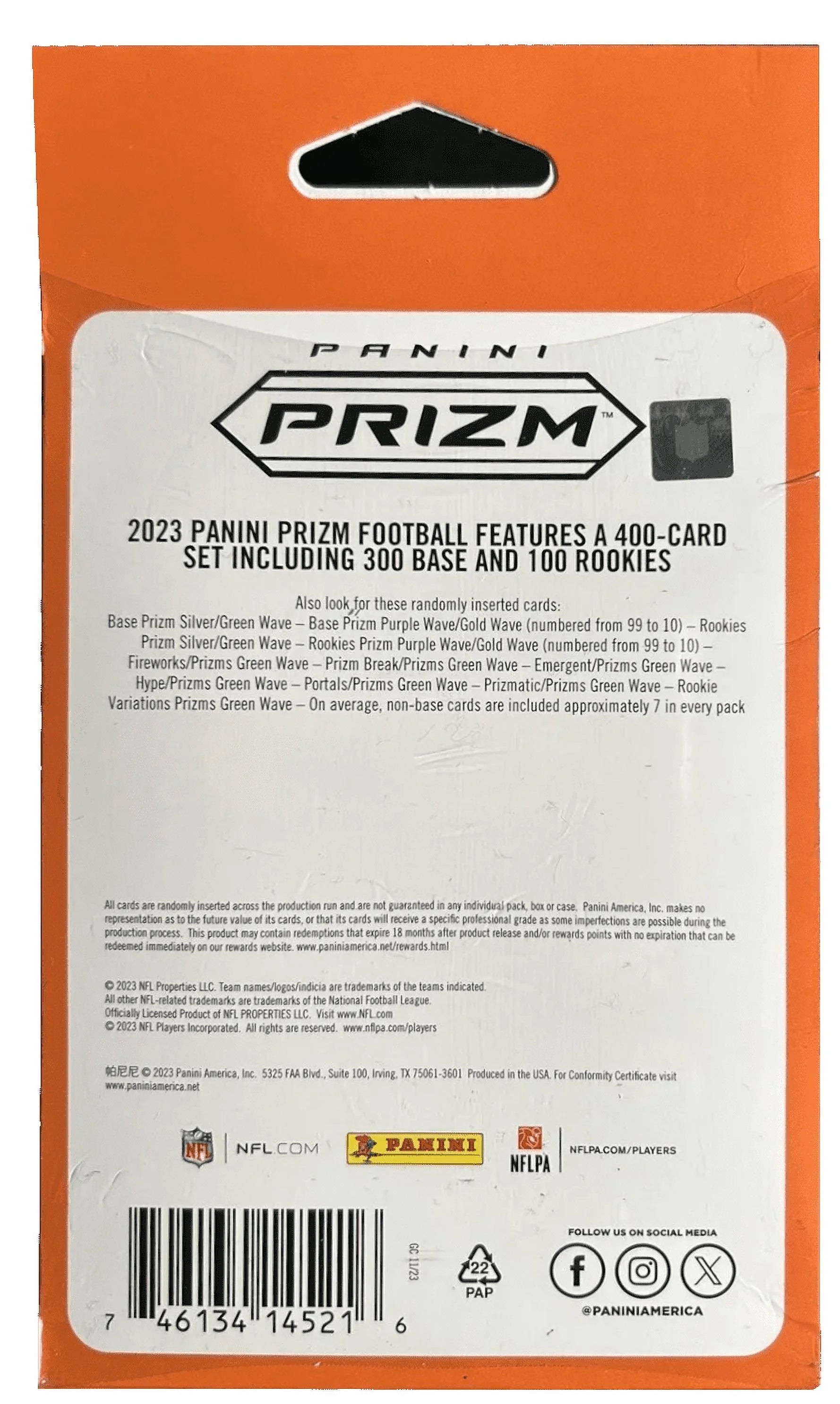 Football Trading Cards Hanger Box D57598