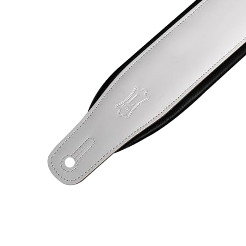 3" Wide Leather Guitar Strap with Foam Padding, Black O895