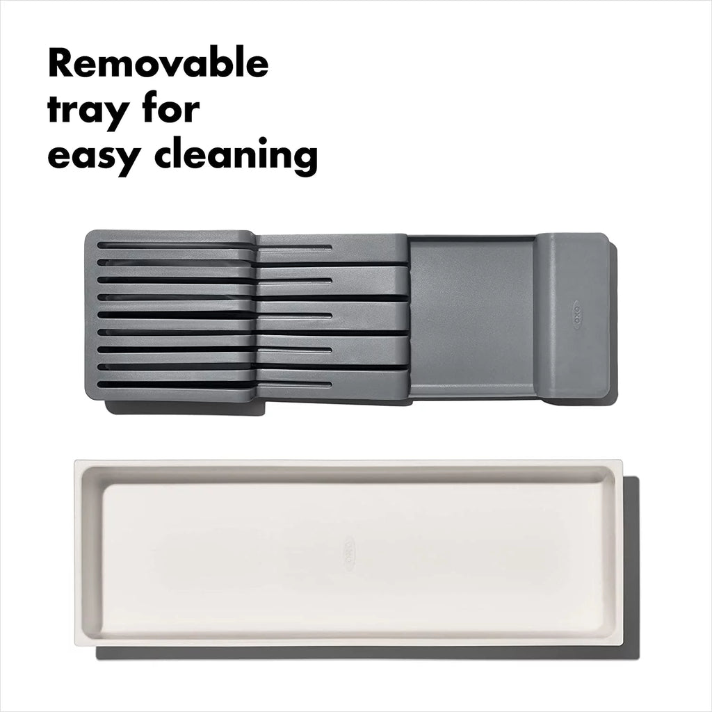 Compact Knife Drawer Organizer, White U6596