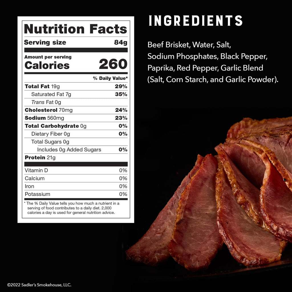 Seasoned Sliced Beef Brisket, 3-6 lbs B2111