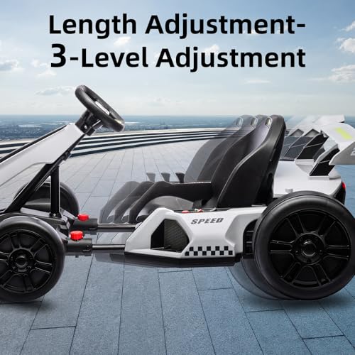 Electric Go Kart for Kids with Drift Function, Adjustable Seat, 8mph Y28704