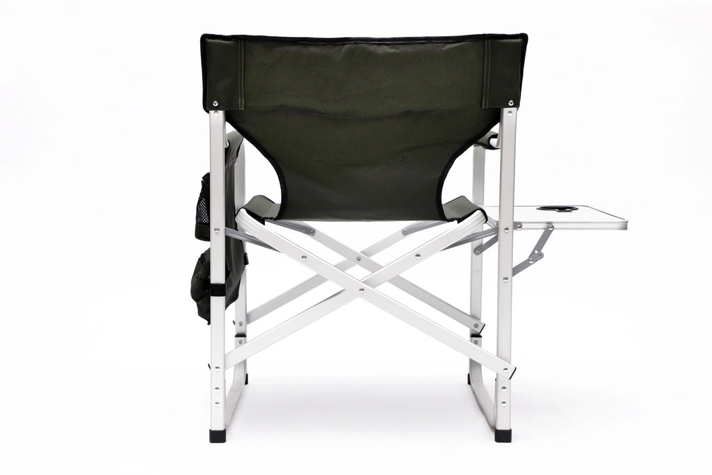 Padded Folding Outdoor Chair with Side Table and Storage Pockets E165