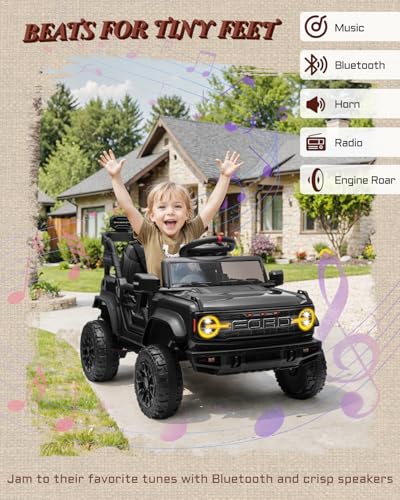 24V Ride on Car for Big Kids, 2 Seater with Remote Control, 4-Wheeler Suspension, 3 Speeds, LED Lights D981