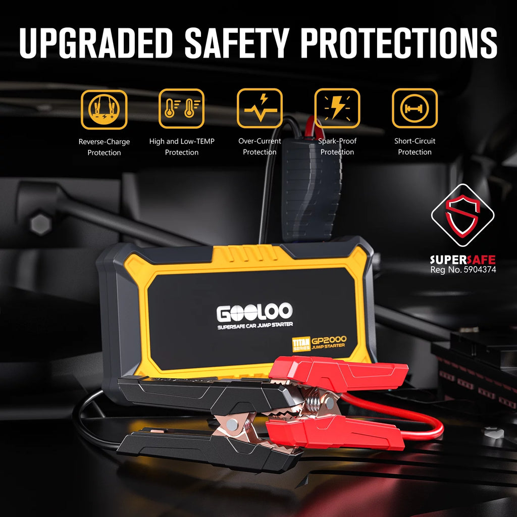 Jump Starter 2000A Portable Car Battery Booster Pack K366