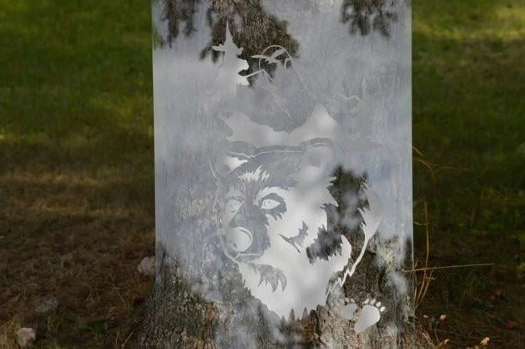 Front Door Etched Glass Vinyl Decals Privacy Film N31352