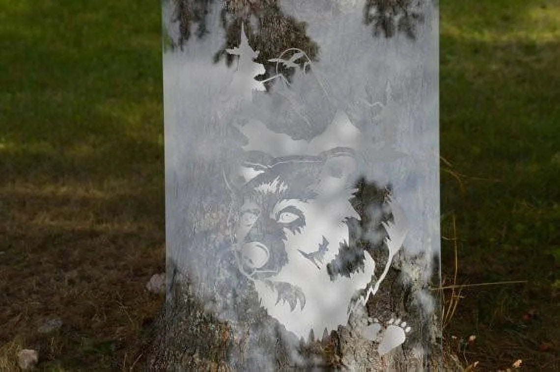 Front Door Etched Glass Vinyl Decals Privacy Film N31352
