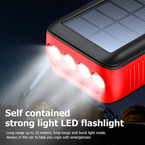 Solar Charger Power Bank 63200mAh Portable Dual Outputs Flashlight K2447