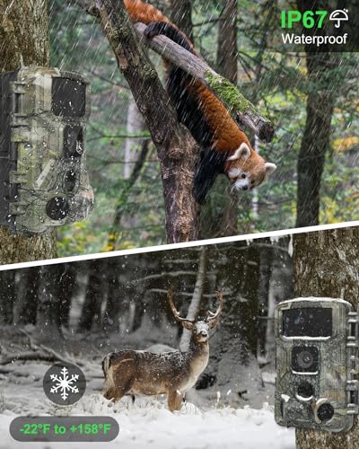4K 64MP WiFi Trail Camera with Night Vision, IP67 Waterproof K97750