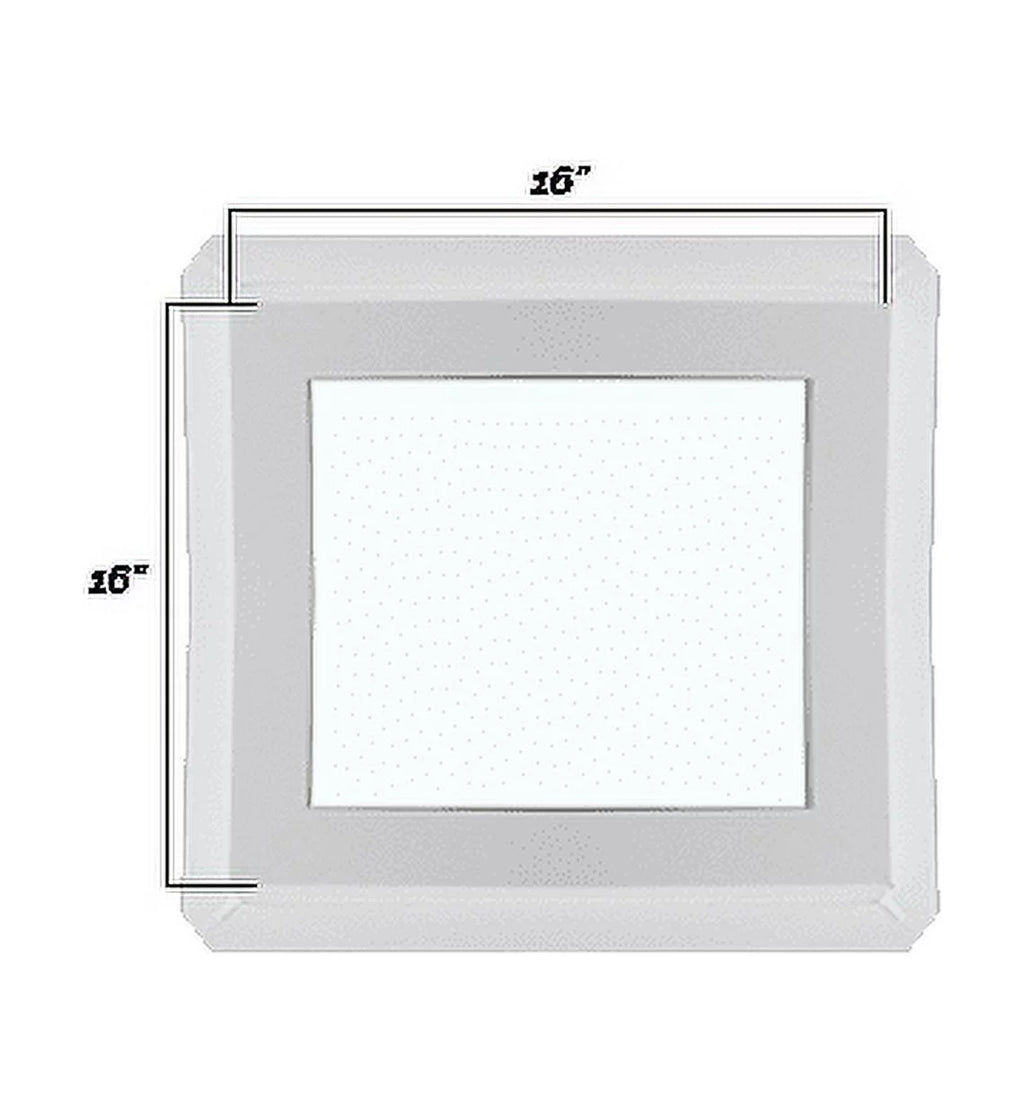 16" x 16" Double Pane Non-Opening Window Tempered Low-E Glass White Vinyl Frame M23823