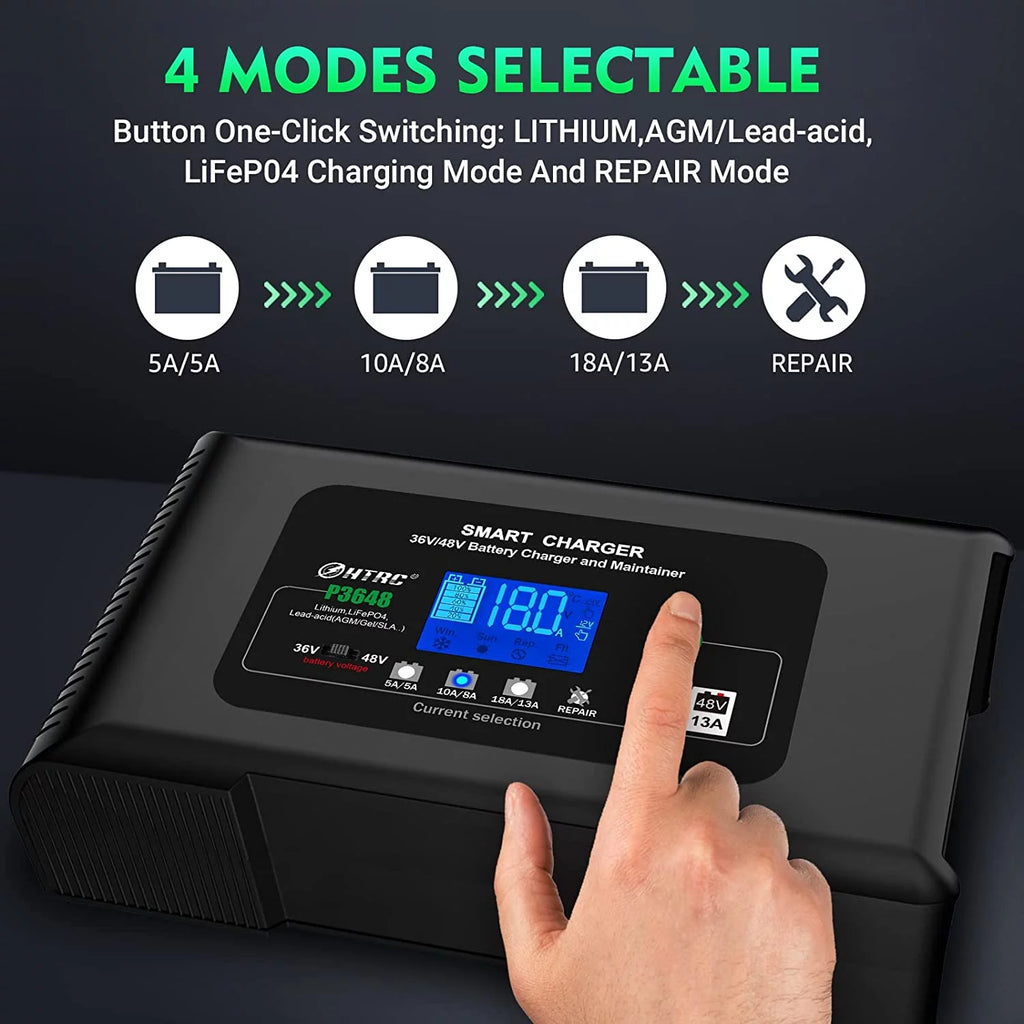 36V/48V Golf Cart Charger 18-Amp Smart Charger F5265