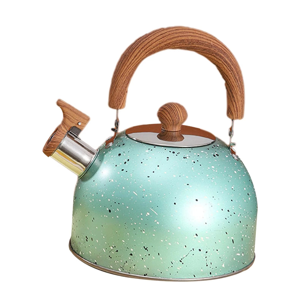 Green Whistling Water Kettle Teapot U4276