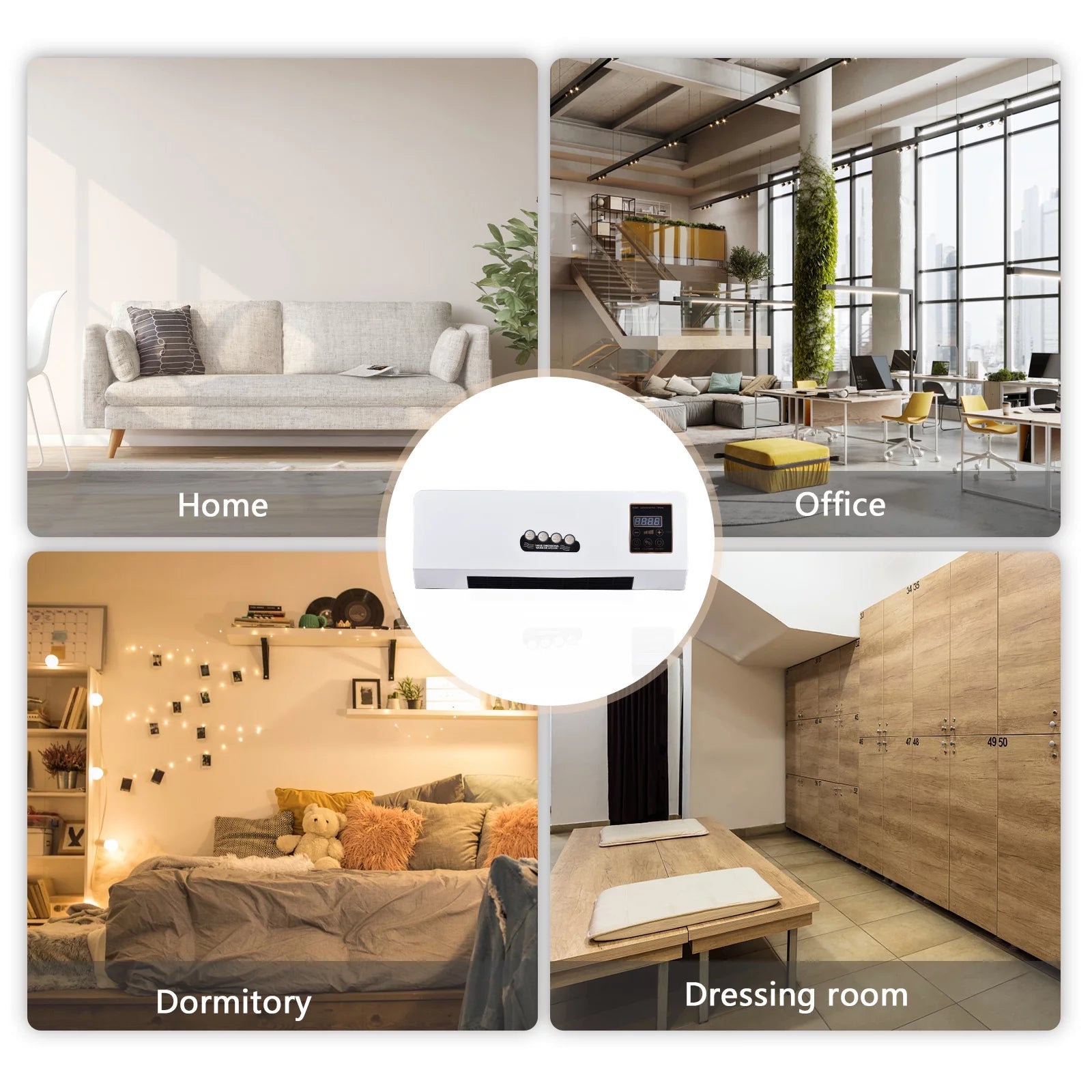 1800W Heater and Air Conditioner Combo, 2-in-1 Cooling and Heating Fan with Remote Control O769068