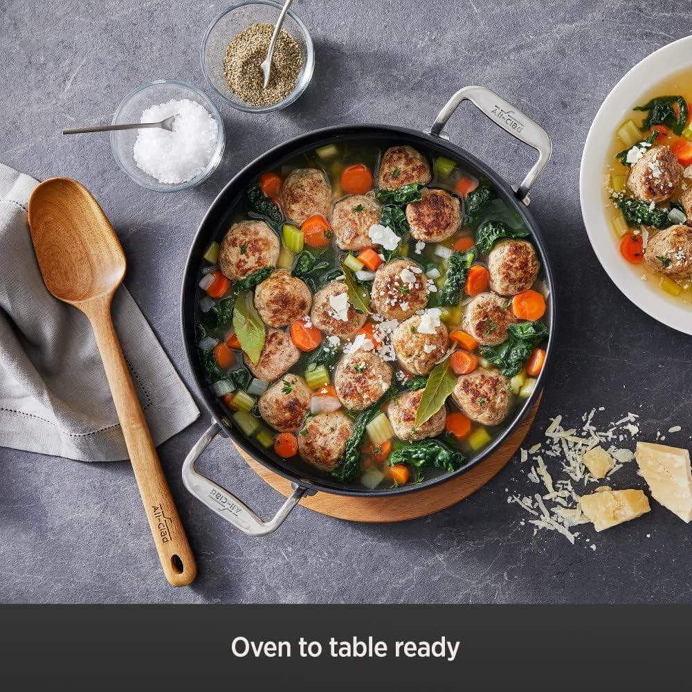 Hard Anodized Nonstick Sauteuse with Glass Lid, 4 Quart N65441