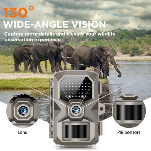4K 48MP Trail Camera with Night Vision and Motion Activation V2000