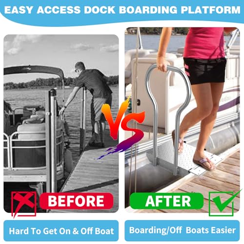 Foldable Dock Boarding Platform with Handrail K17625