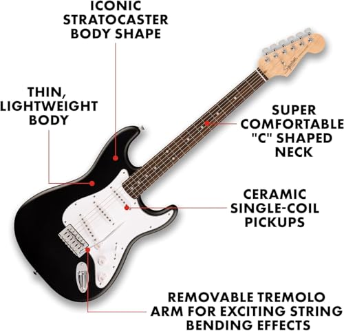 Electric Guitar Kit with Amp and Gig Bag, Black G547