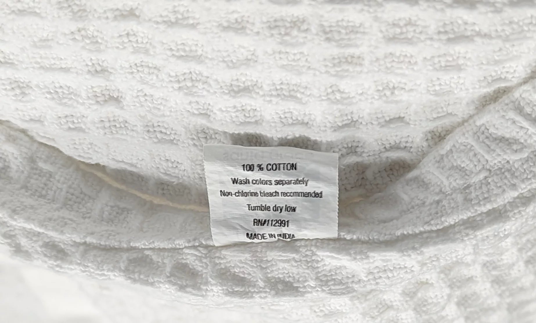 Honeycomb Thermal Waffle Blanket 100% Cotton King White M779