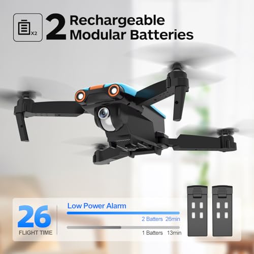 Drone with 4K Camera, Foldable FPV Quadcopter for Adults and Kids, 26 Mins Flight Time Y14058