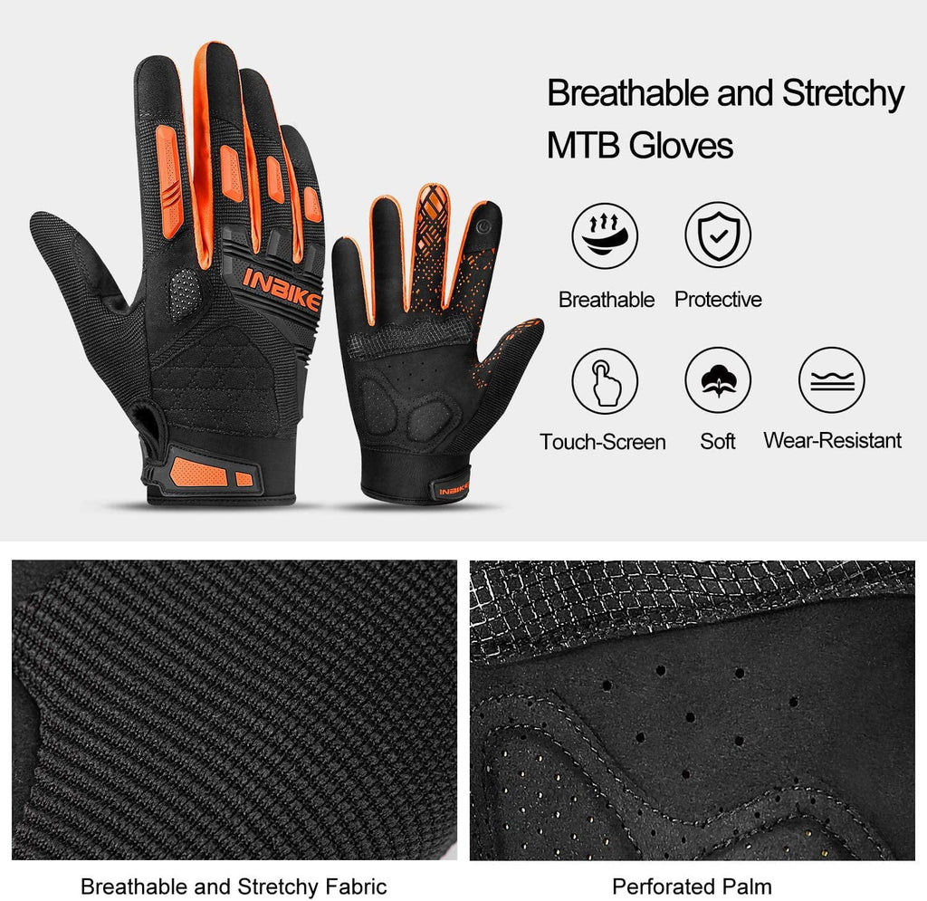 MTB Mountain Bike Gloves Touchscreen with Padded Knuckle Protection P8223