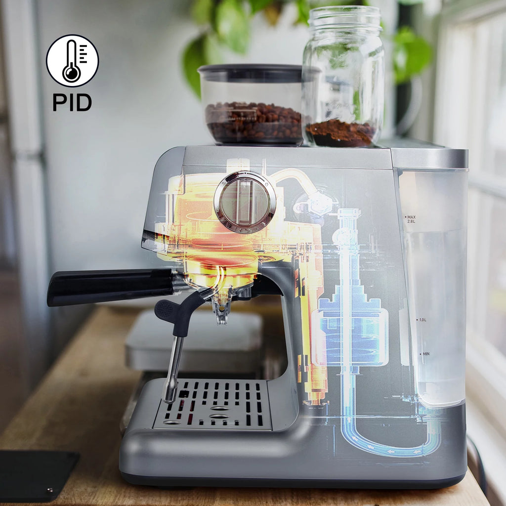 Semi-Automatic Espresso Machine - Silver - 2 Litre Water Tank M88197