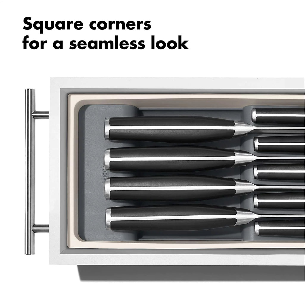 Compact Knife Drawer Organizer, White U6596