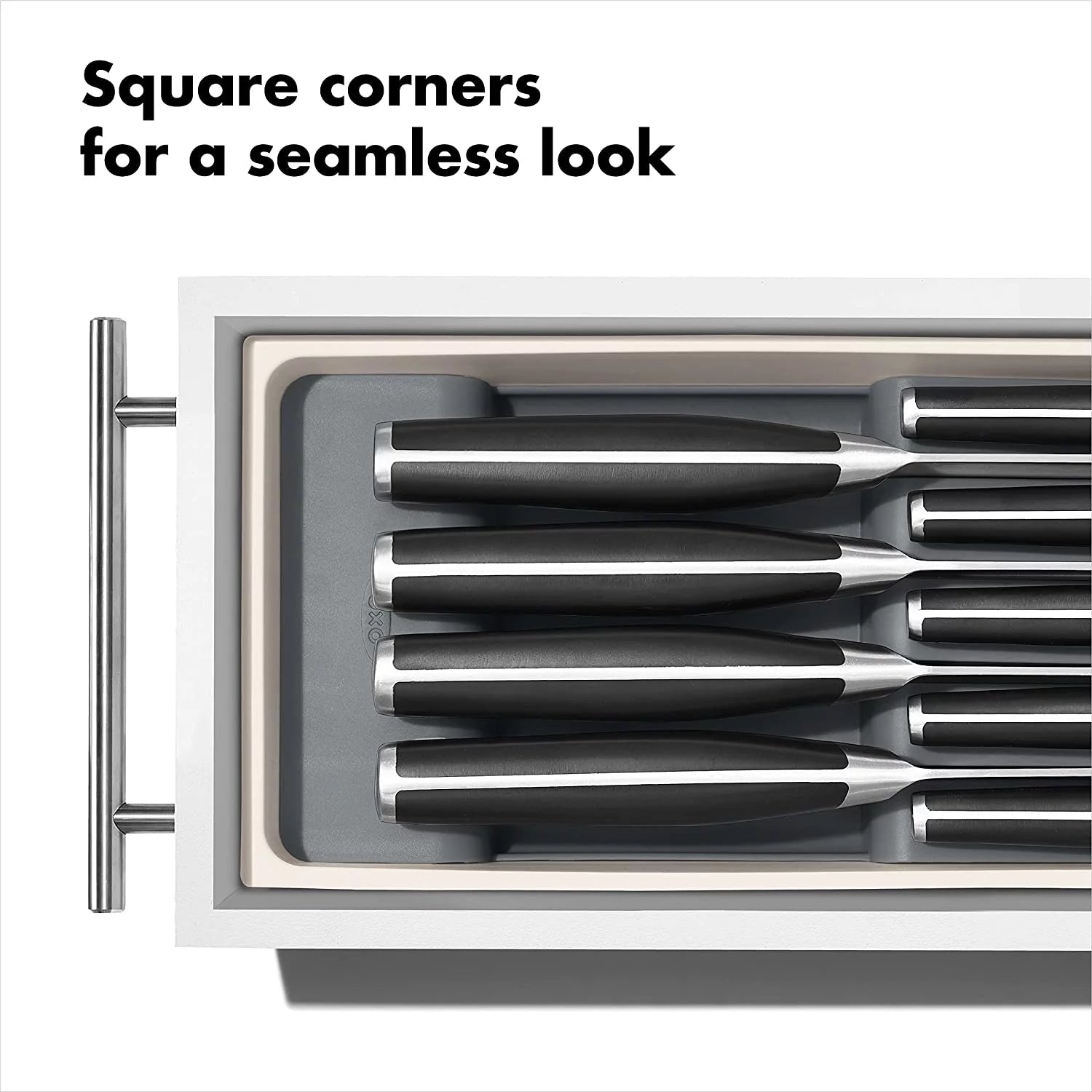Compact Knife Drawer Organizer, White U6596