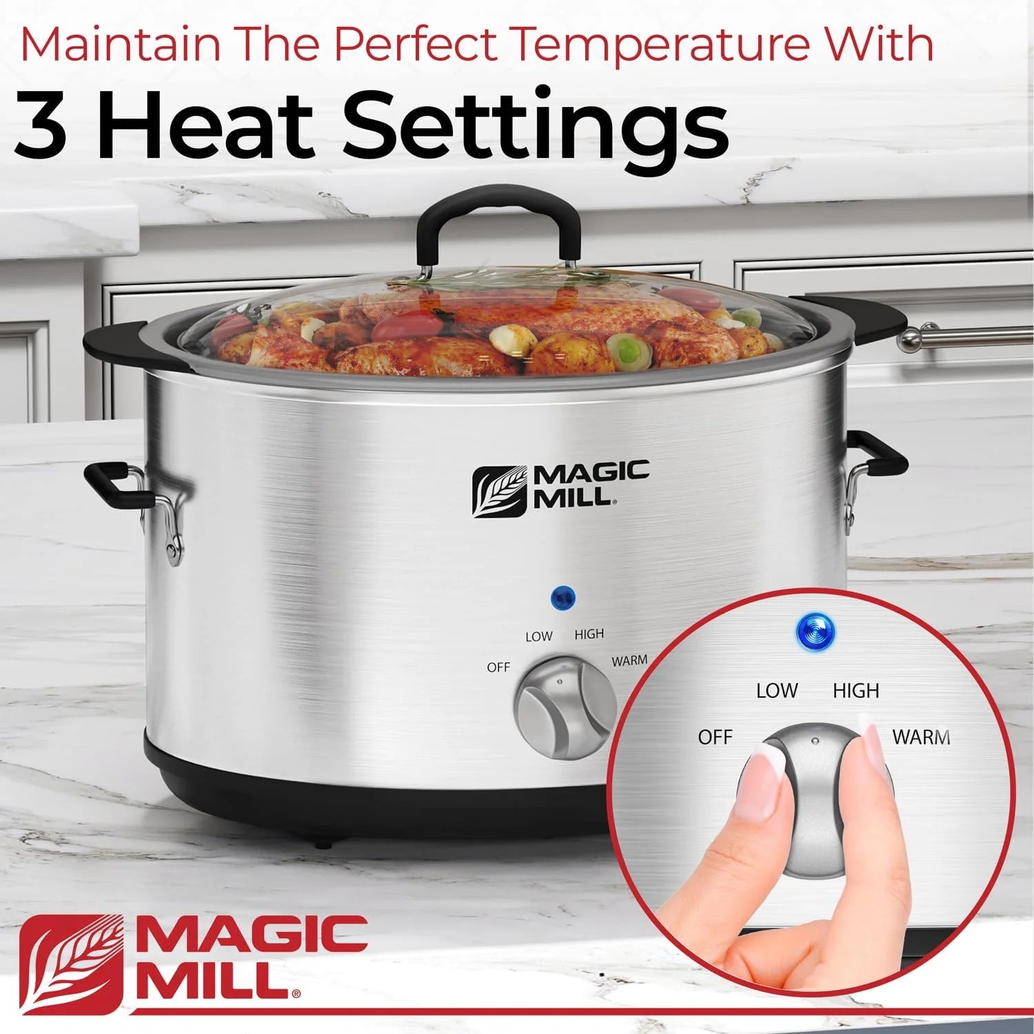 Slow Cooker 10 Quart with Non-Stick Pot and Glass Lid G904226